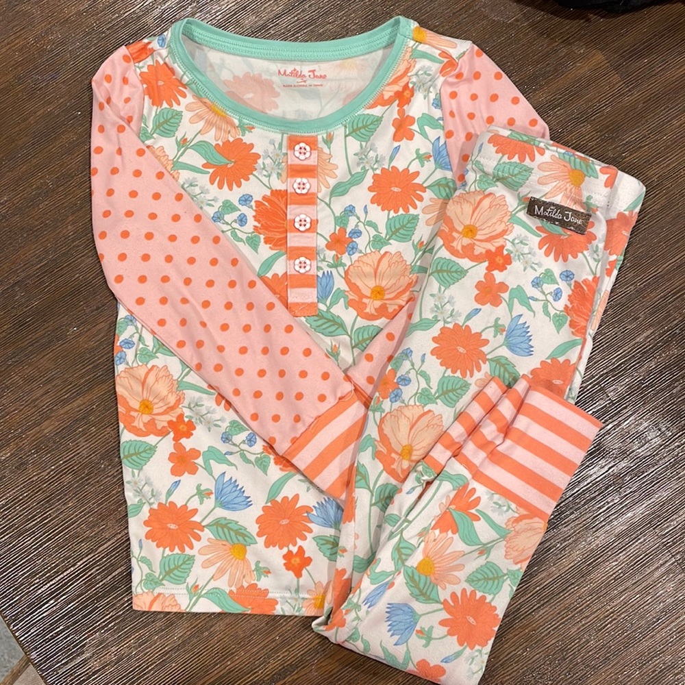Matilda Jane Girls Floral Pajamas Size 4